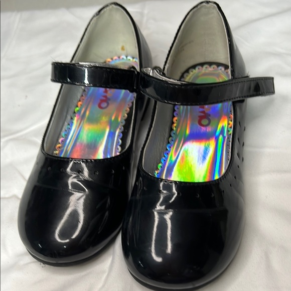 Josmo Shiny Black Strap Shoes - Picture 2 of 5